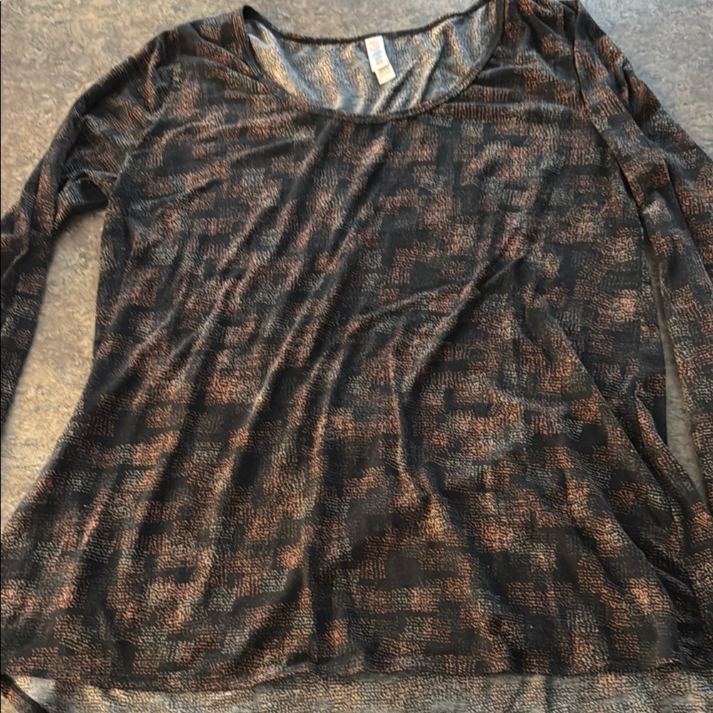 Women's Black and Brown Top